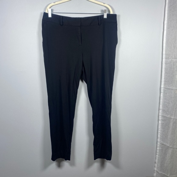 Talbots Pants - Talbots Hampshire Ankle Pants Womens 14W Black Lightweight Ponte Knit Tapered